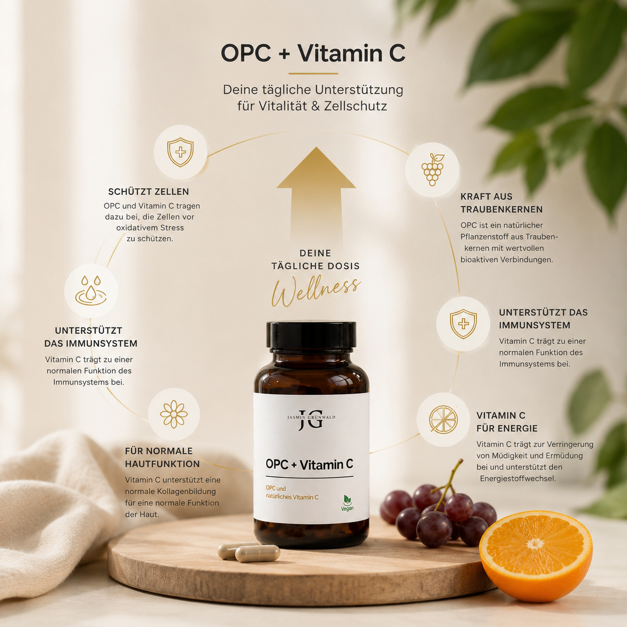 OPC - Die Kraft der Traubenkerne wirkt stärker mit Vitamin C