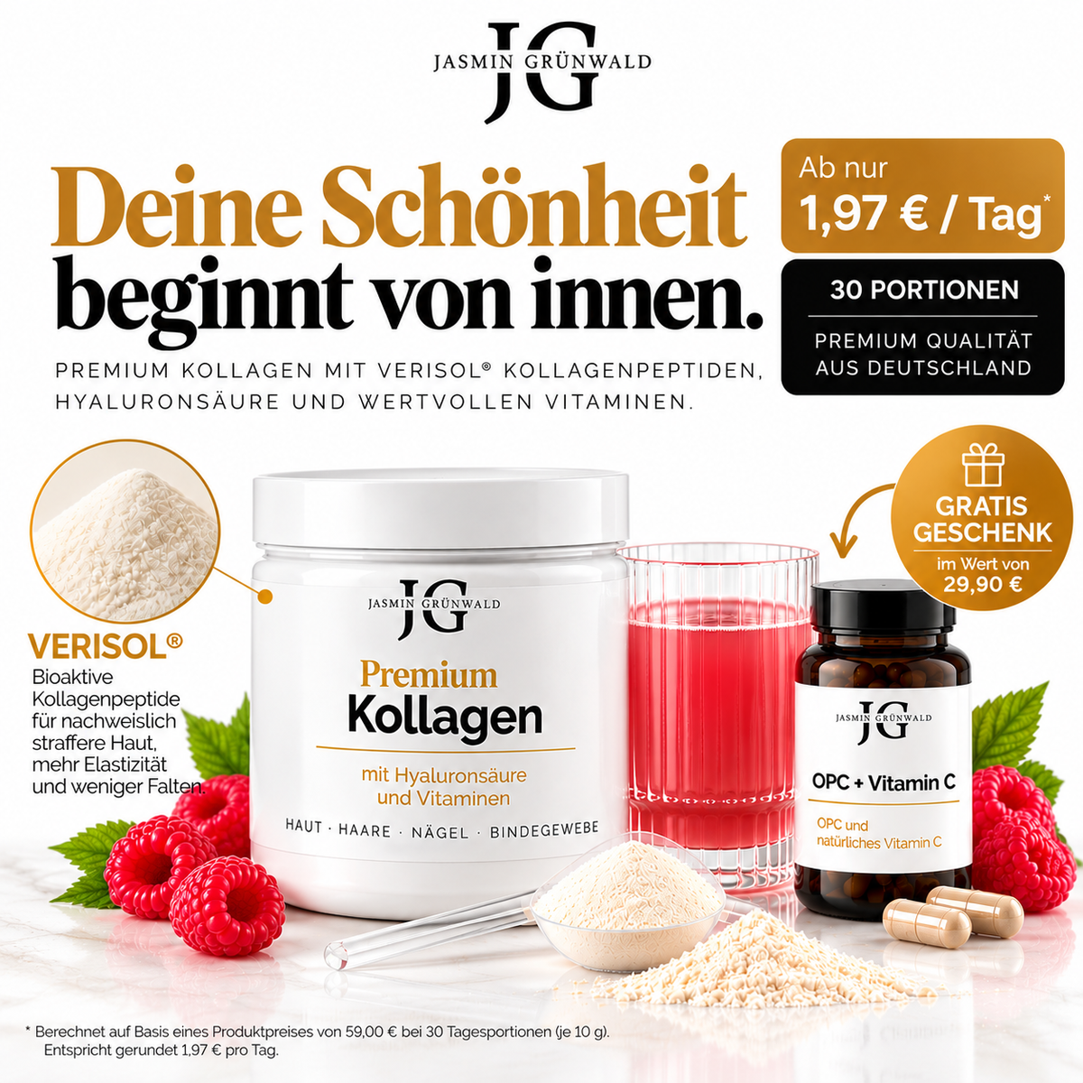 JETZT PREMIUM KOLLAGEN FÜR 59 € KAUFEN UND OPC + VITAMIN C GRATIS ERHALTEN!